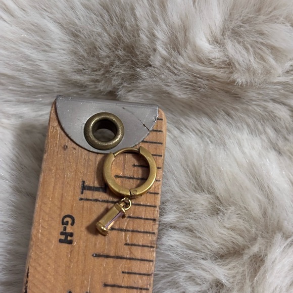 Louise Carter Gold Huggie Hoops - Picture 3 of 5